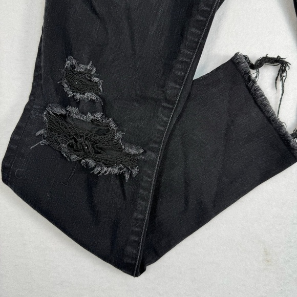 Abercrombie Fitch Harper Low Rise Super Skinny Jeans Womens Size 27/4 Black Wash - Picture 14 of 16